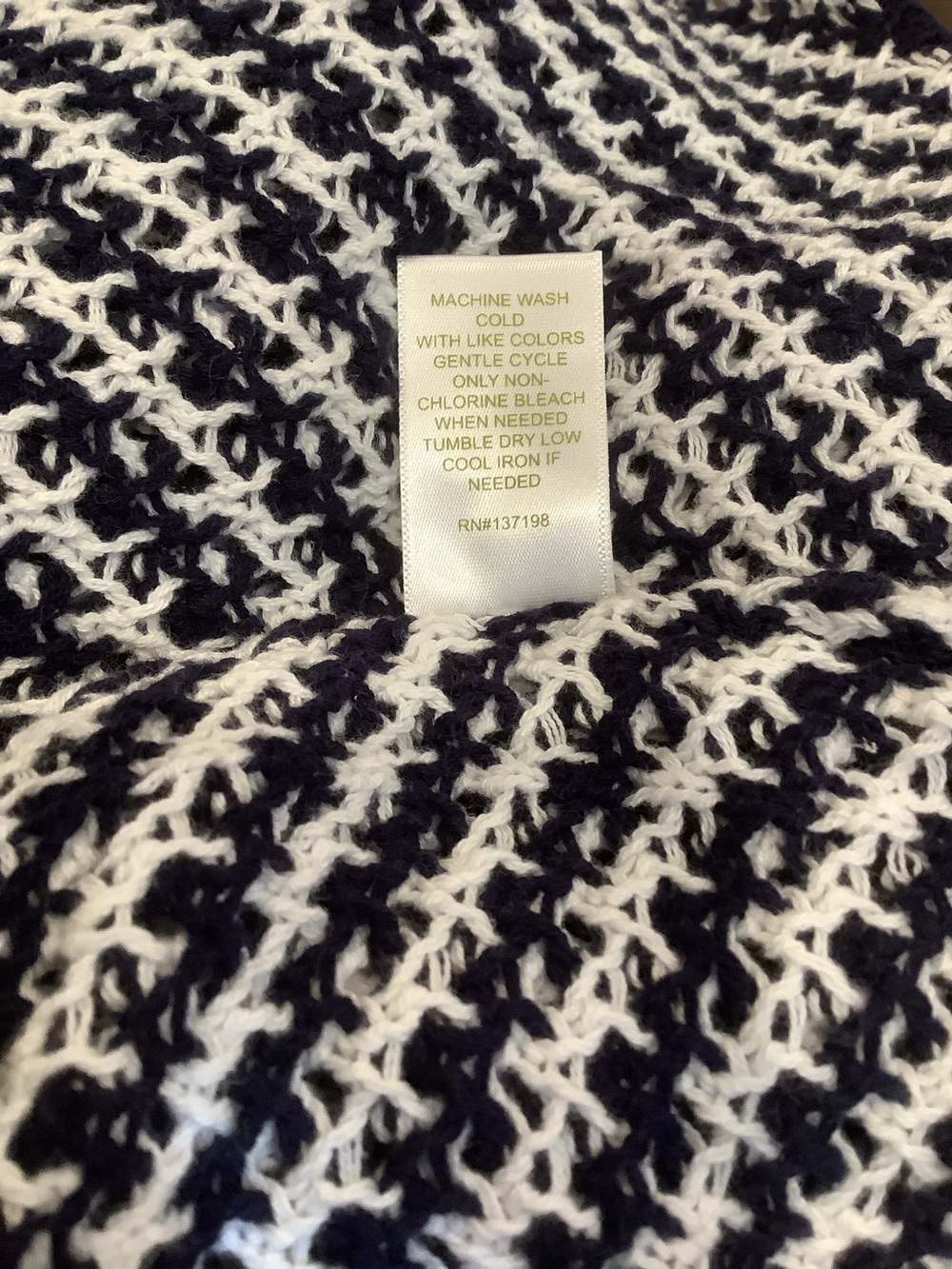 House Of Harlow 1960 Navy Blue & White Bodycon Knit Maxi Dress Size S, NWT - Picture 9 of 10